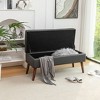 CAVINAS 43.3" Storage Ottoman Bench for Bedroom & Living Room,Comfy End-of-Bed Bench,Versatile Entryway Bench with Solid Wood Legs - 2 of 4