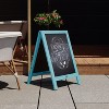 Flash Furniture Canterbury Vintage Wooden A-Frame Magnetic Indoor/Outdoor Chalkboard Sign, Freestanding Double Sided Extra Large Message Board - 3 of 4