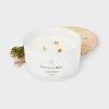 3-Wick Milky Glass Wooden Wick Vetiver and Moss Jar Candle 13oz - Threshold™ - image 3 of 3