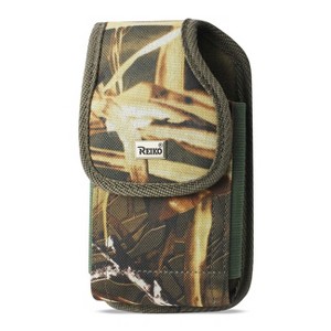 Reiko Vertical Rugged Pouch With Metal Belt Clip In Camouflage (5.8X3.2X0.7 Inches) - Green - 1 of 4