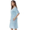 Just Love Womens Nightgown - Short Sleeve Henley Oversized Sleepwear Gown - 2 of 3