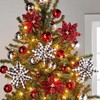The Lakeside Collection Sets of 3 Buffalo Plaid Poinsettia Tree Clips - 2 of 2