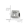 Black Bow Jewelry Triangle Block, Letter R Sterling Silver Bead Charm - 4 of 4