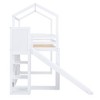 NicBex Twin Size Bunk Bed with Storage Rack Classic House Shape Bed Frame Loft Bed with Guardrails, Slide and Ladder, No Box Spring Required - 3 of 4
