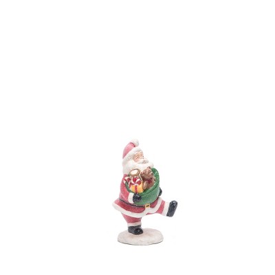 Transpac Paper 8 in. Red Christmas Pulp Glitter Santa Figurine