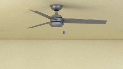 Matte Black 52" Outdoor Ceiling Fan with Reversible Blades