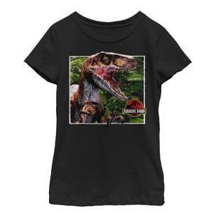 Girl's Jurassic Park Velociraptor Is Hunting You From The Jungle T-Shirt - 1 of 3