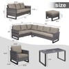 POCASSY 9 Piece Patio Furniture Set, Sectional Outdoor Conversation Set with L-Shape Sectional Sofa, Patio Couch, and Wicker Patio Chairs - 4 of 4