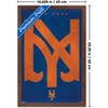 Trends International MLB New York Mets - Logo 25 Framed Wall Poster Prints - 3 of 4