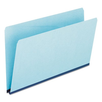 Pendaflex Pressboard Expanding File Folders, Straight Tabs, Legal Size, 1" Expansion, Blue, 25/Box