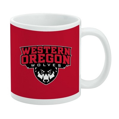 Western Oregon University Primary Logo Ceramic Coffee Mug Novelty Gift Mugs for Coffee Tea and Hot Drinks 11oz White