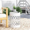 Dracelo Outdoor Metal end Table -Large - 4 of 4