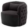34" Wide Boucle Tufted Upholstered 360° Swivel Armchair - Kinwell - 2 of 4