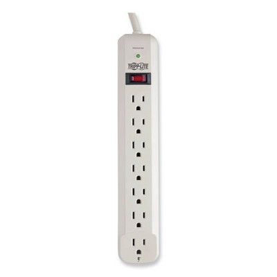 Silver 7-Outlet Surge Protector with 12 ft Cord