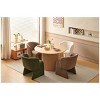 Modern Teddy Barrel Chair,Upholstered Comfy Accent Chair with Curved Backrest for Living Room,Bedroom,Reception-Baofuwish - 2 of 4