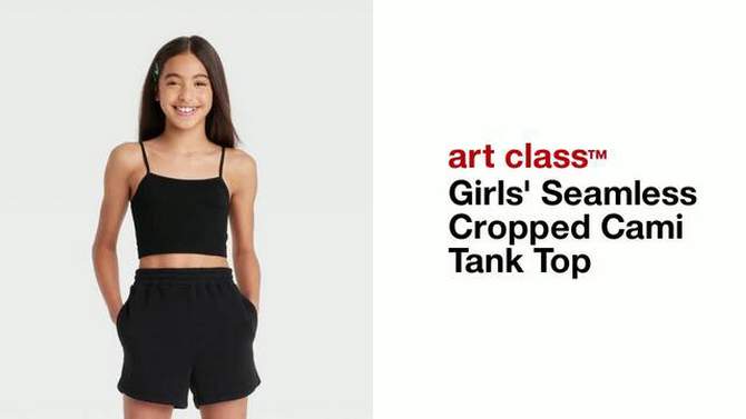 Girls' Seamless Cropped Cami Tank Top - art class™, 2 of 5, play video