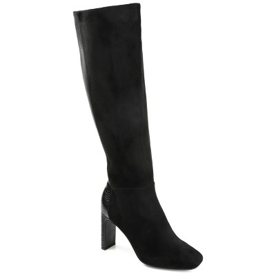 Journee Collection Womens Elisabeth Block Heel Knee High Boots