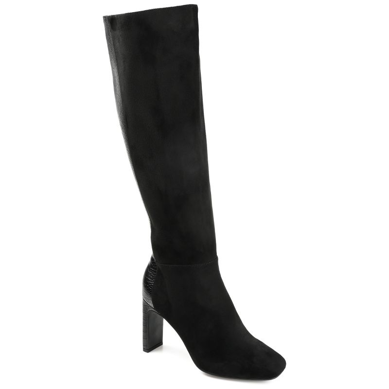 Journee Collection Womens Elisabeth Tru Comfort Foam Block Heel Knee High Boots, 1 of 10