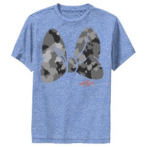 Boy's Disney Minnie Mouse Camo Bow Performance Tee - 1 of 4