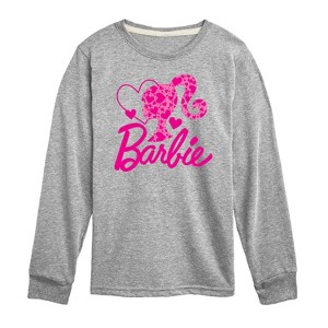 Boys' - Barbie - Barbie Logo Hearts Long Sleeve Graphic T-Shirt - 1 of 4
