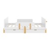 BABYYER Twin Size Bed Frame with Storage Drawers, Solid Wood Platform Bed with Guardrail, Small Shelf and Hooks for Girls and Boys - 4 of 4