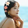 Unique Bargains Women's Fake Flowers Hair Clips Pink 21 Pcs - 2 of 4
