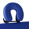 vidaXL Blue Foldable Massage Table 3 Zones with Wooden Frame - 3 of 4