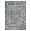 Vintage Rug for Living Room, Washable Black Entryway Rug Non Slip Soft Bedroom Rugs - 2 of 4
