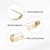 Unique Bargains Durable Multipurpose Iron Badge Brooch Pin Backs Safety Clasp 120 Pcs - 2 of 4