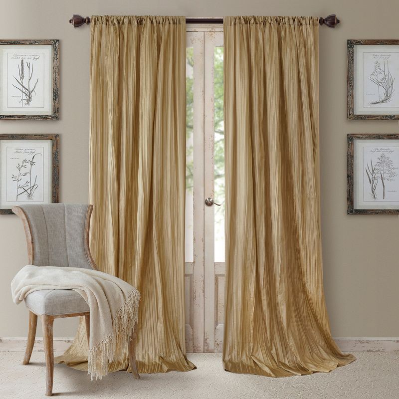 Athena Faux Silk Window Curtain and Scarf Set - Elrene Home Fashions, 2 of 5
