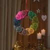 TopComfy Decorative Object Handcrafted Holiday Paper Blossom Wreath for Festive Home Decor, Multicolored, 14.96"*14.96"*0.78" - 2 of 4