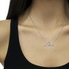 Haus of Brilliance Silver 1/4 Cttw Diamond Cursive "Love" Pendant Necklace - 3 of 4