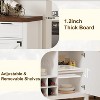 Garvee 54" Farmhouse Buffet Cabinet---Sideboard with 3 Drawers, Off White - 4 of 4