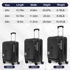 YONWAY 3 Piece Luggage Set, Expandable Hardside Carry-On Luggage, with front opening, with TSA lock & Spinner Wheels, for Travel - 3 of 4
