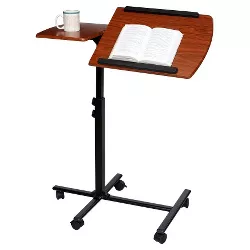 Offex OFX-108237-FF Angle and Height Adjustable Mobile Laptop Computer Table with Cherry Top 