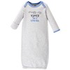 Luvable Friends Baby Boys Cotton Long-Sleeve Gowns 4pk, Gentleman, 0-6 Months - 2 of 4