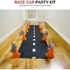 38 Pcs Set Includes 12 Traffic Cones, 24 Checkered Flags, and Racetrack Floor Runner for Birthday Party and Racing Theme Decoration by 4E's Novelty - 4 of 4