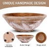 Mela Artisans Baspa Valley Bowl Large in Antique White 12x12x4.5" - 4 of 4