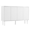 TIRAMISUBEST White Minimalist Shoe Cabinet with 5 Wood Legs - Mobile Storage Organizer for Entryway or Bedroom - 3 of 4