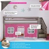 Max & Lily Twin Low Loft with Stairs and Curtains - 2 of 4