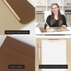 Blu Monaco Professional Padfolio for Women – Vegan Leather Portfolio Organizer with Gold Accents, Available in Multiple Colors and Closure Styles - 3 of 4