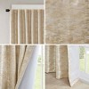 ChicFurnit Curtain Panel Jacquard Lined Total Blackout for Sunlight Blocking and Privacy, Gold, 108"*50"*0.13" - 4 of 4