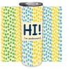 Elanze Designs Hi I'm Awkward Yellow Blue 20 ounce Stainless Steel Travel Tumbler - 2 of 4