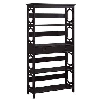 59.75" Omega 5 Tier Bookcase with Drawer - Breighton Home