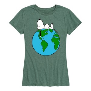 Women's - Peanuts - Space Snoopy Short Sleeve Graphic T-Shirt - 1 of 4
