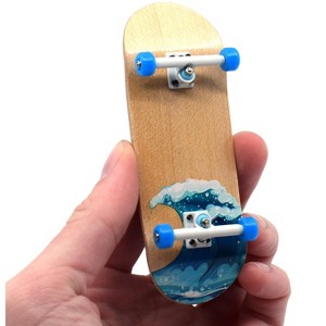Teak Tuning Pro 34mm Fingerboard Complete - 5 Ply Wood Deck with Pro Trucks - Waves Edition - 1 of 2