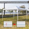 10 ft. x 10 ft. Gazebo Folding Waterproof Event Tent w/ 3 Sides Vent Easy Setup UV Protection Instant Canopy Outdoor Use - 3 of 4