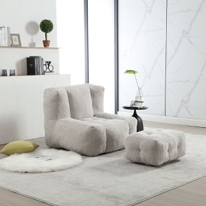 CENGHU Bean Bag Chair Soft Lazy Sofa Chair with Memory Foam and Ottoman Comfortable Bean Bag Sofa for Adults Living room, Bedroom, Apartment - 1 of 4