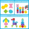 Wooden Beads Sequencing Toy Set with Stacking Blocks and Lacing, STEM Activity for Ages 2-4 - 3 of 4