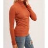 Women's Sofia Shirring Mock Neck Sweater - Hem & Thread - 3 of 4
